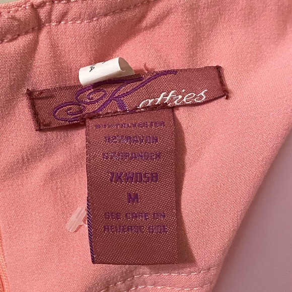 Pink Buttoned Suspender Skirt - Size Medium - Picture 6 of 8